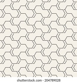 Vector seamless pattern. Modern stylish texture. Repeating geometric background with hexagons