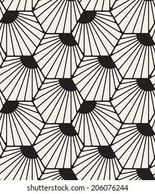 Vector seamless pattern. Modern stylish texture. Repeating geometric tiles. Elegance hexagonal scales