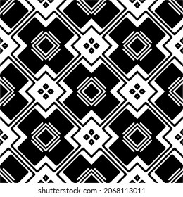 Vector seamless pattern. Modern stylish texture. Composition from regularly repeating geometrical element. Monochrome, simple. Vector illustrations. Black and white pattern.