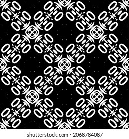 Vector seamless pattern. Modern stylish texture. Composition from regularly repeating geometrical element. Monochrome, simple. Vector illustrations. Black and white pattern.