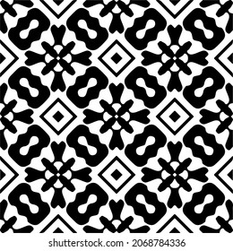 Vektornahtloses Muster. Moderne, stilvolle Textur. Zusammensetzung aus regelmäßig wiederholtem geometrischem Element. Einfarbig, einfach. Vektorgrafiken. Schwarz-Weiß-Muster.