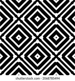 Vector seamless pattern. Modern stylish texture. Composition from regularly repeating geometrical element. Monochrome, simple. Vector illustrations. Black and white pattern.