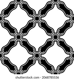 Vector seamless pattern. Modern stylish texture. Composition from regularly repeating geometrical element. Monochrome, simple. Vector illustrations. Black and white pattern.