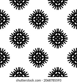 Vector seamless pattern. Modern stylish texture. Composition from regularly repeating geometrical element. Monochrome, simple. Vector illustrations. Black and white pattern.