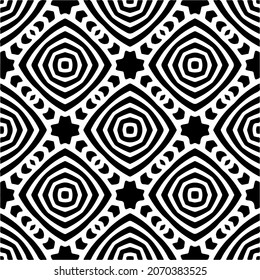 Vector seamless pattern. Modern stylish texture. Composition from regularly repeating geometrical element. Monochrome, simple. Vector illustrations. Black and white pattern.