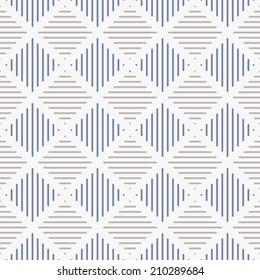 Vector seamless pattern. Modern stylish texture. Geometric ornament with striped rhombuses