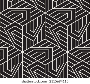 Vector seamless pattern. Modern stylish abstract texture. Repeating geometric tiles