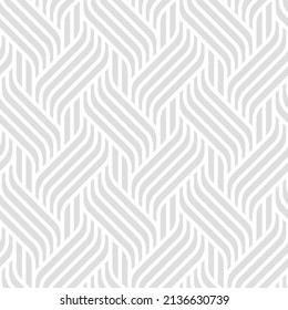 Vector seamless pattern. Modern stylish texture. Geometric striped ornament. Subtle bold braids. Intricate weave stripes.