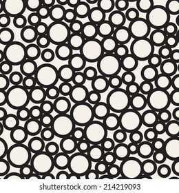 Vector seamless pattern. Modern stylish texture. Repeating abstract background with rings