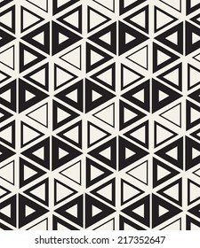 Vector seamless pattern. Modern stylish texture. Repeating geometric tiles with triangles
