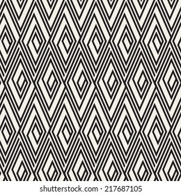 Vector seamless pattern. Modern stylish texture. Geometric ornament with linear rhombuses