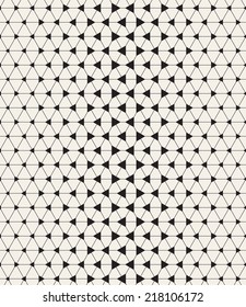 Vector seamless pattern. Modern stylish texture. Repeating geometric tiles with linear triangles and filled triangles in nodes