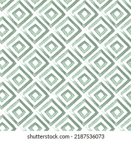 Vector seamless pattern. Modern stylish texture. Geometric ornament with bold squares or rhombuses. Light multipurpose print on green pattern