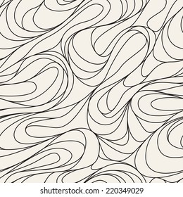 Vector seamless pattern. Modern stylish texture. Endless abstract ripple. Wavy linear background