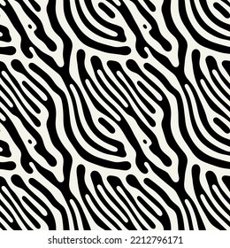 Vector seamless pattern. Modern stylish texture with smooth natural maze. Repeating abstract  tileable background. Compound organic shapes. Trendy surface design.