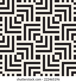 Vector seamless pattern. Modern stylish texture. Geometric ornament. Striped squares