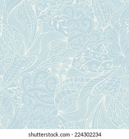 Vector seamless pattern. Modern stylish texture. Repeating abstract background. Blue