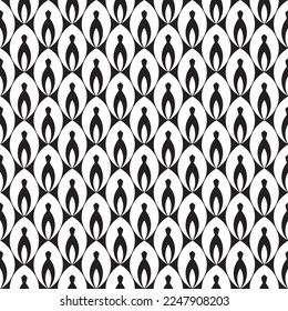 Vector seamless pattern. Modern stylish abstract texture. Repeating geometric tiles from striped elements black and pattern design