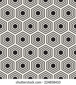 Vector seamless pattern. Modern stylish texture. Repeating geometric background with hexagons