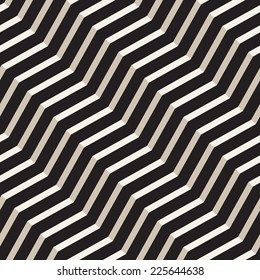 Vector seamless pattern. Modern stylish texture. Repeating geometric tiles with volume diagonal zigzag