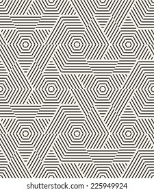 Vector seamless pattern. Modern stylish texture. Repeating geometric tiles from striped triangles