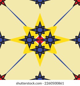 Vector seamless pattern. Modern stylish texture. Repeating geometric tiles with hexagonal elements