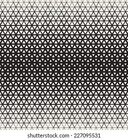 Vector seamless pattern. Modern stylish texture. Repeating geometric tiles from triangles. Monochrome grid with thickness which changing towards the center