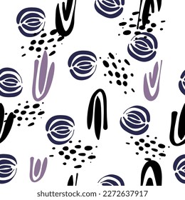 Vector seamless pattern. Modern stylish texture. Geometric striped ornament. Monochrome linear braids