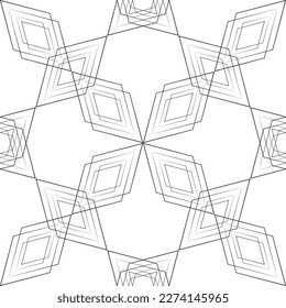 Vector seamless pattern. Modern stylish texture with monochrome trellis. Repeating geometric grid. Simple graphic design. Trendy geometry. Art Nouveau and art Deco pattern.