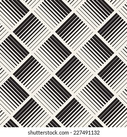 Vector seamless pattern. Modern stylish texture. Geometric ornament with striped rhombuses