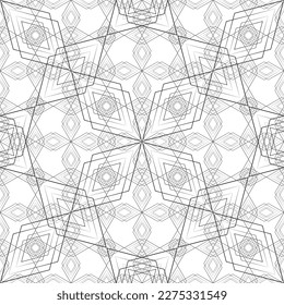 Vector seamless pattern. Modern stylish texture with monochrome trellis. Repeating geometric grid. Simple graphic design. Trendy geometry. Art Nouveau and art Deco pattern.