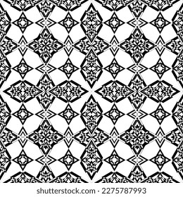Vector seamless pattern. Modern stylish texture with monochrome trellis. Repeating geometric grid. Simple graphic design. Trendy geometry. Art Nouveau and art Deco pattern.