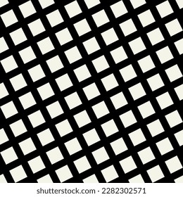 Vector seamless pattern. Modern stylish texture. Geometric ornament with squares. Monochrome square grid.
