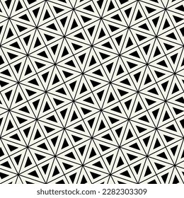 Vector seamless pattern. Modern stylish texture. Repeating geometric tiles. Rotated grid with rotated squares and triangles.