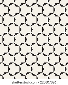 Vector seamless pattern. Modern stylish texture. Repeating geometric background with hexagons and filled triangles in nodes