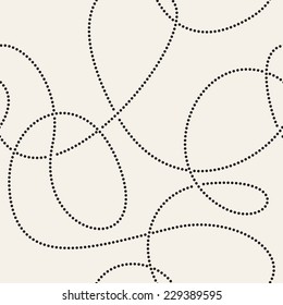 Vector seamless pattern. Modern stylish texture. Repeating abstract background with dotted confused line