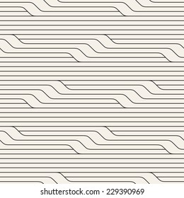 Vector seamless pattern. Modern stylish texture. Geometric striped ornament with smooth transitions from one line to another