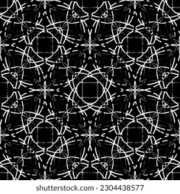 Vector seamless pattern. Modern stylish texture with monochrome trellis. Repeating geometric grid. Simple graphic design. Trendy geometry. Art Nouveau and art Deco pattern.