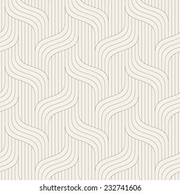 Vector seamless pattern. Modern stylish texture. Geometric striped ornament. Monochrome linear braids