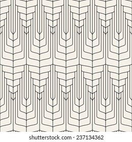 Vector seamless pattern. Modern stylish texture. Repeating geometric tiles with irregular grid. Monochrome linear structure