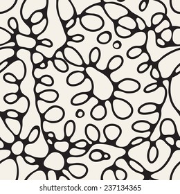 Vector seamless pattern. Modern stylish texture. Whimsical abstract background with tangled line