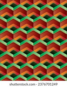 Vector seamless pattern. modern, stylish texture. Repeating geometric pattern tiles with staggered hexagons