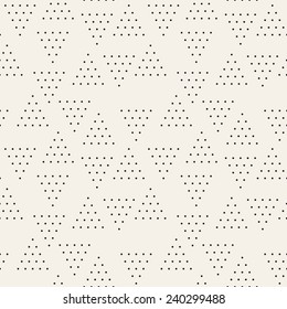 Vector seamless pattern. Modern stylish texture. Repeating geometric tiles with dotted triangles