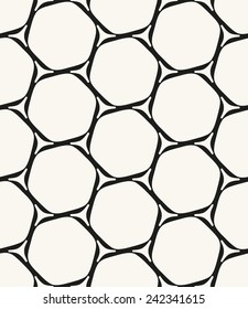 Vector seamless pattern. Modern stylish texture. Repeating geometric tiles with smooth hexagons