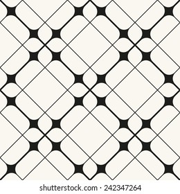 Vector seamless pattern. Modern stylish texture. Repeating geometric tiles with grid