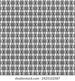 Vector seamless pattern. Modern stylish texture. Geometric striped ornament. Monochrome linear braids Pattern is Art