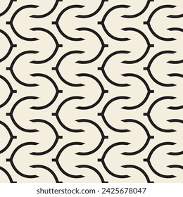 Vector seamless pattern. Modern stylish texture. Geometric striped ornament. Monochrome geometric zigzags.White and white