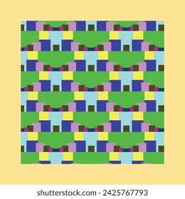 Vector seamless pattern. Modern stylish texture. Repeating geometric tiles with dotted rhombus