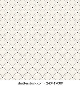 Vector seamless pattern. Modern stylish texture. Repeating geometric tiles with thin linear grid