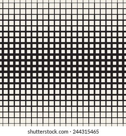 Vector seamless pattern. Modern stylish texture. Geometric ornament. Square grid with thickness which decreases gradually